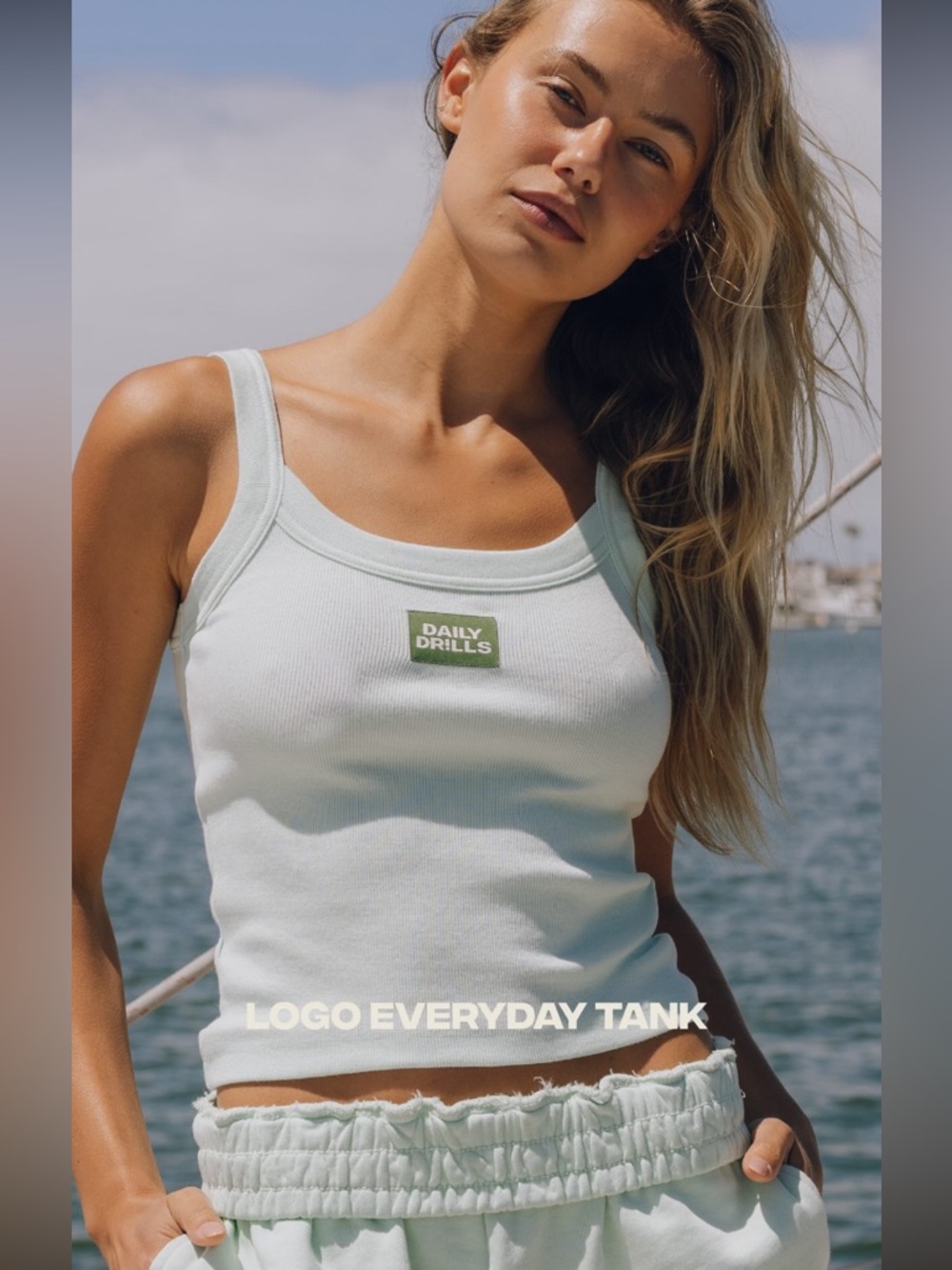 Daily Drills Logo Everyday Tank — surf